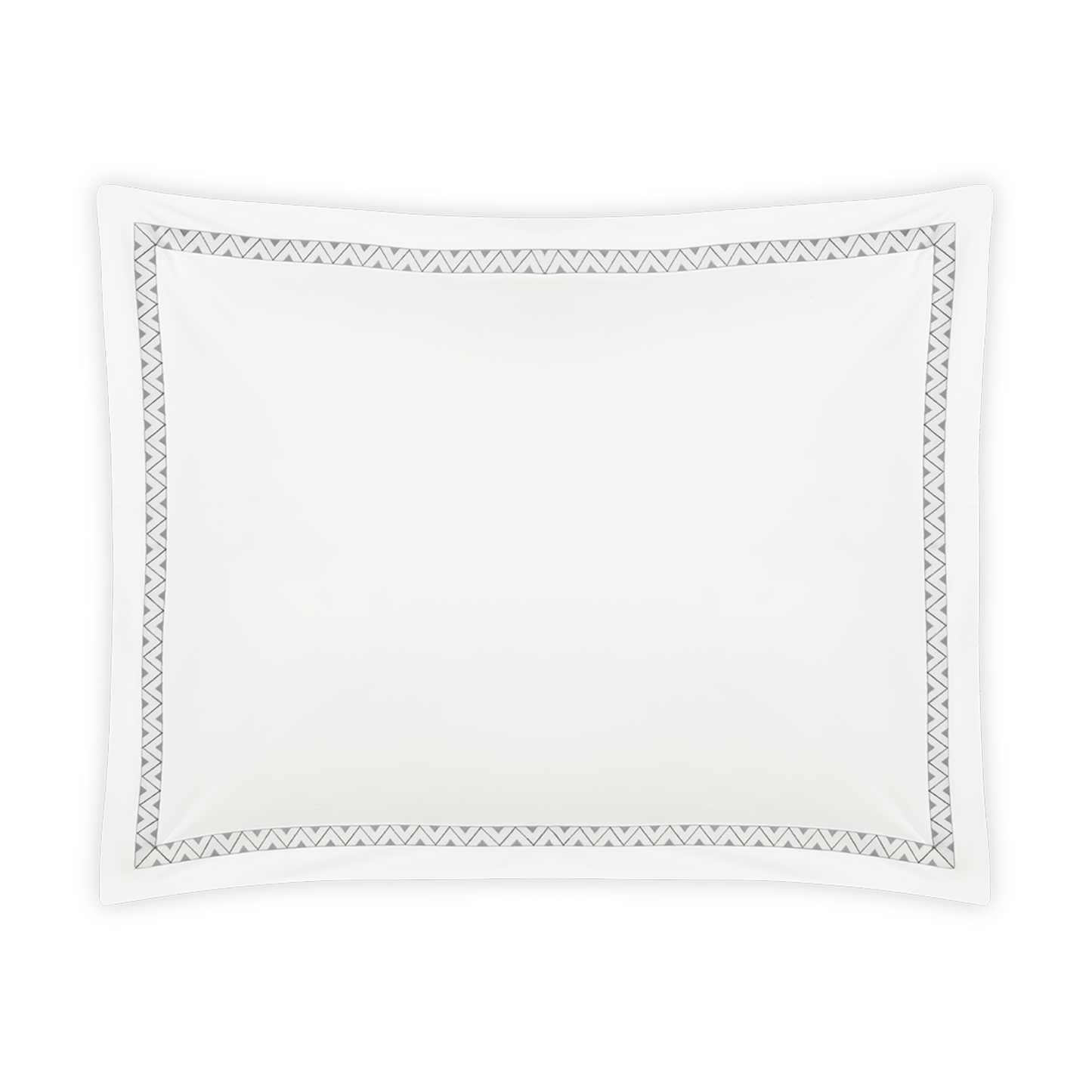 Clear Image of Matouk Schumacher Prado Bedding Sham in Nickel Color