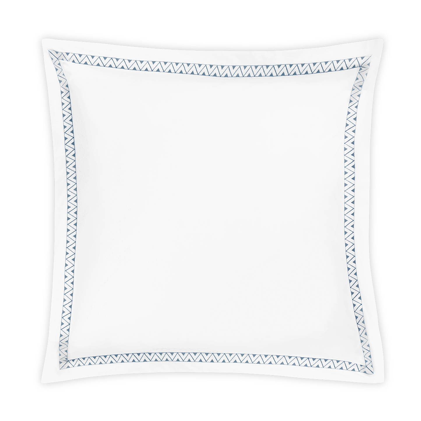 Clear Image of Matouk Schumacher Prado Bedding Euro Sham in Hazy Blue Color