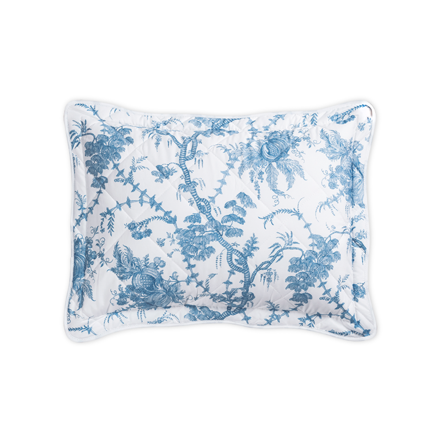 Quilted Boudoir Sham of Matouk Schumacher San Cristobal Bedding in Sky Color