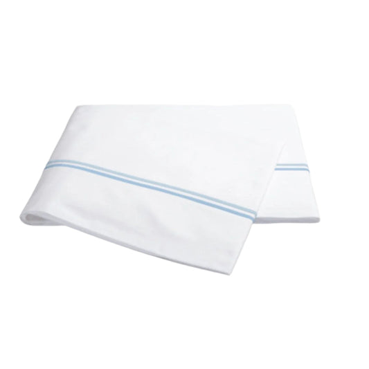 Essex Flat Sheet - Matouk Essex Light Blue Bedding - Fig Linens and Home