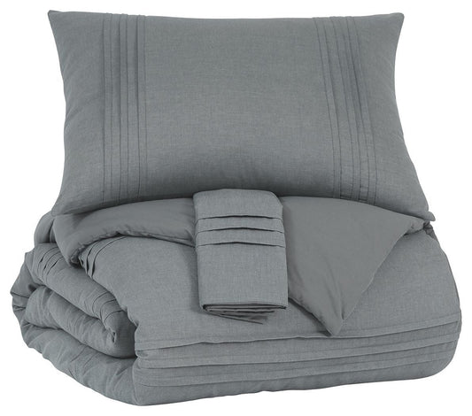 Mattias - Gray - Queen Comforter Set