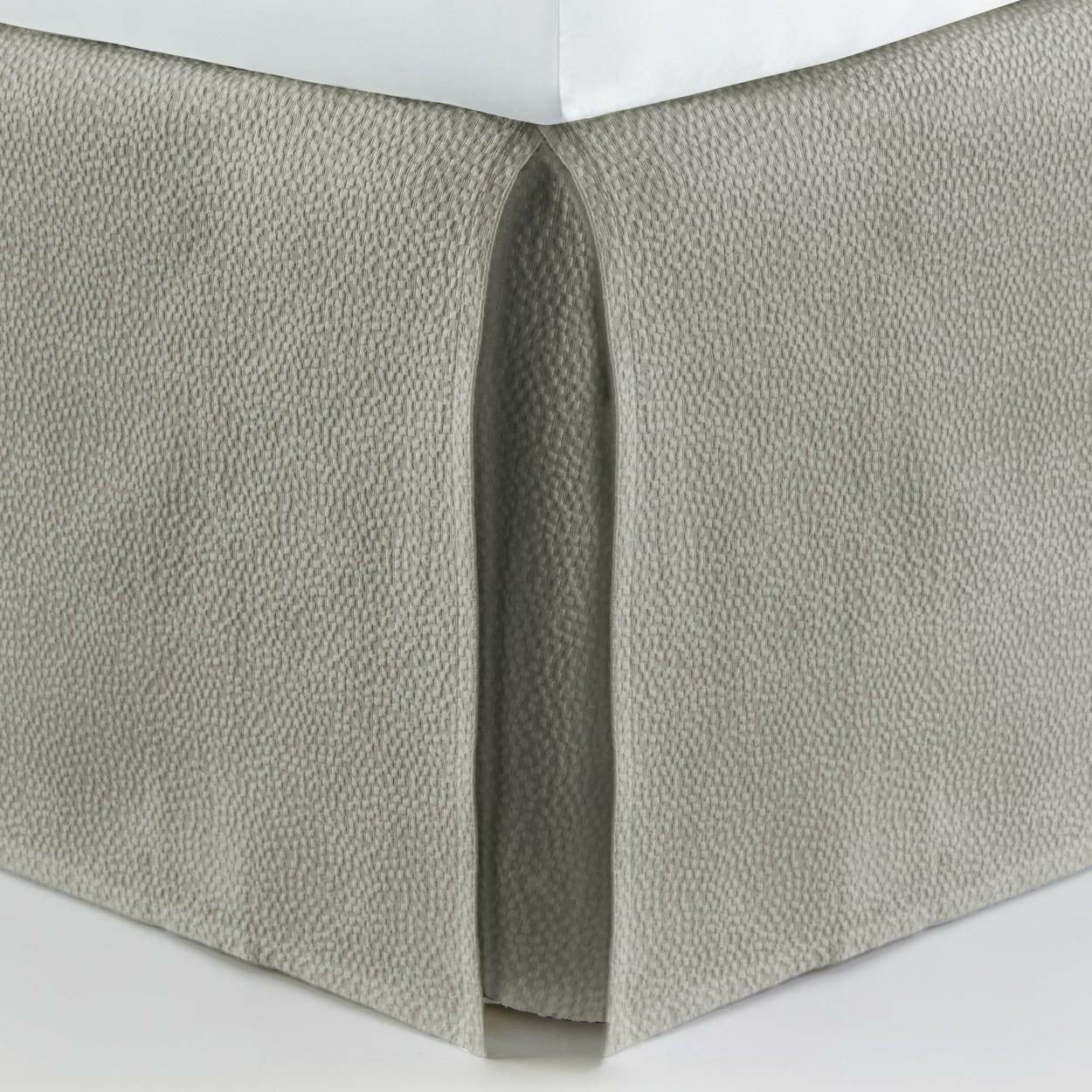 Peacock Alley Montauk Coverlets and Shams Bed Skirt Platinum Fine Linens