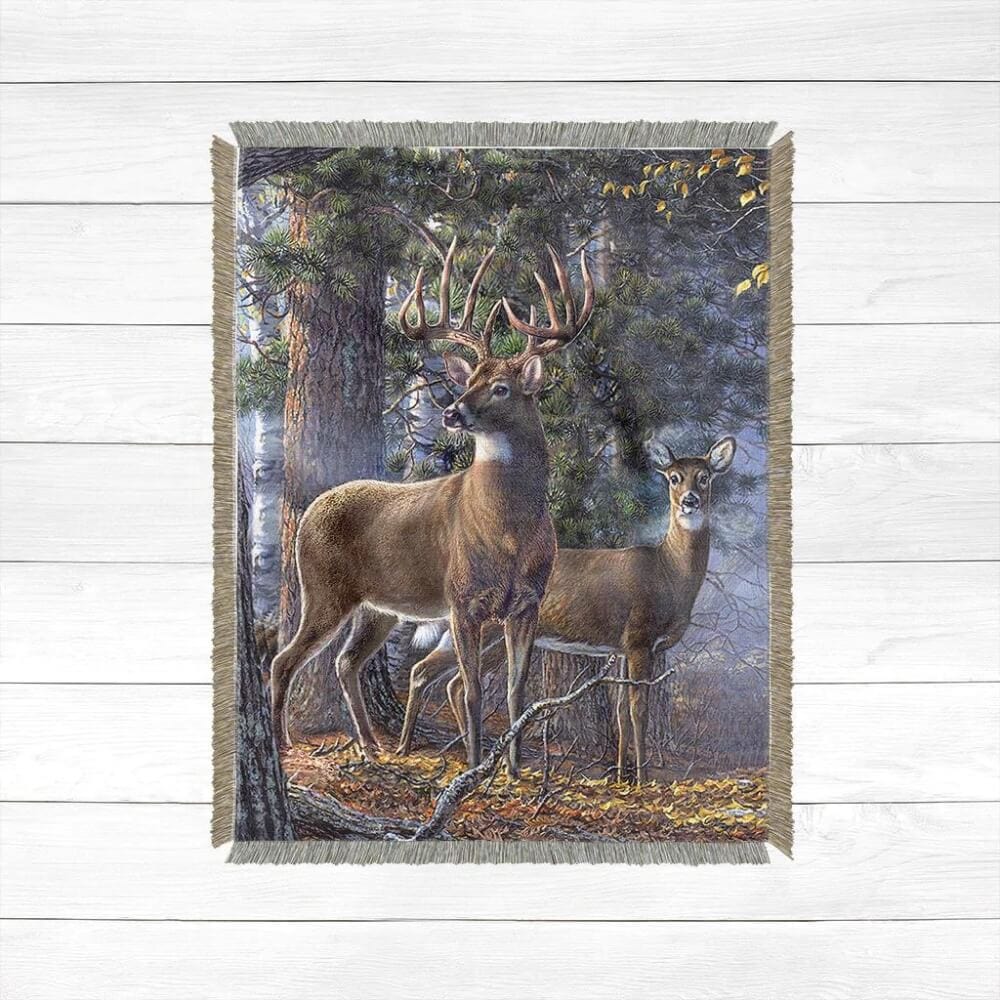 Morning Cold Woven Throw Blanket