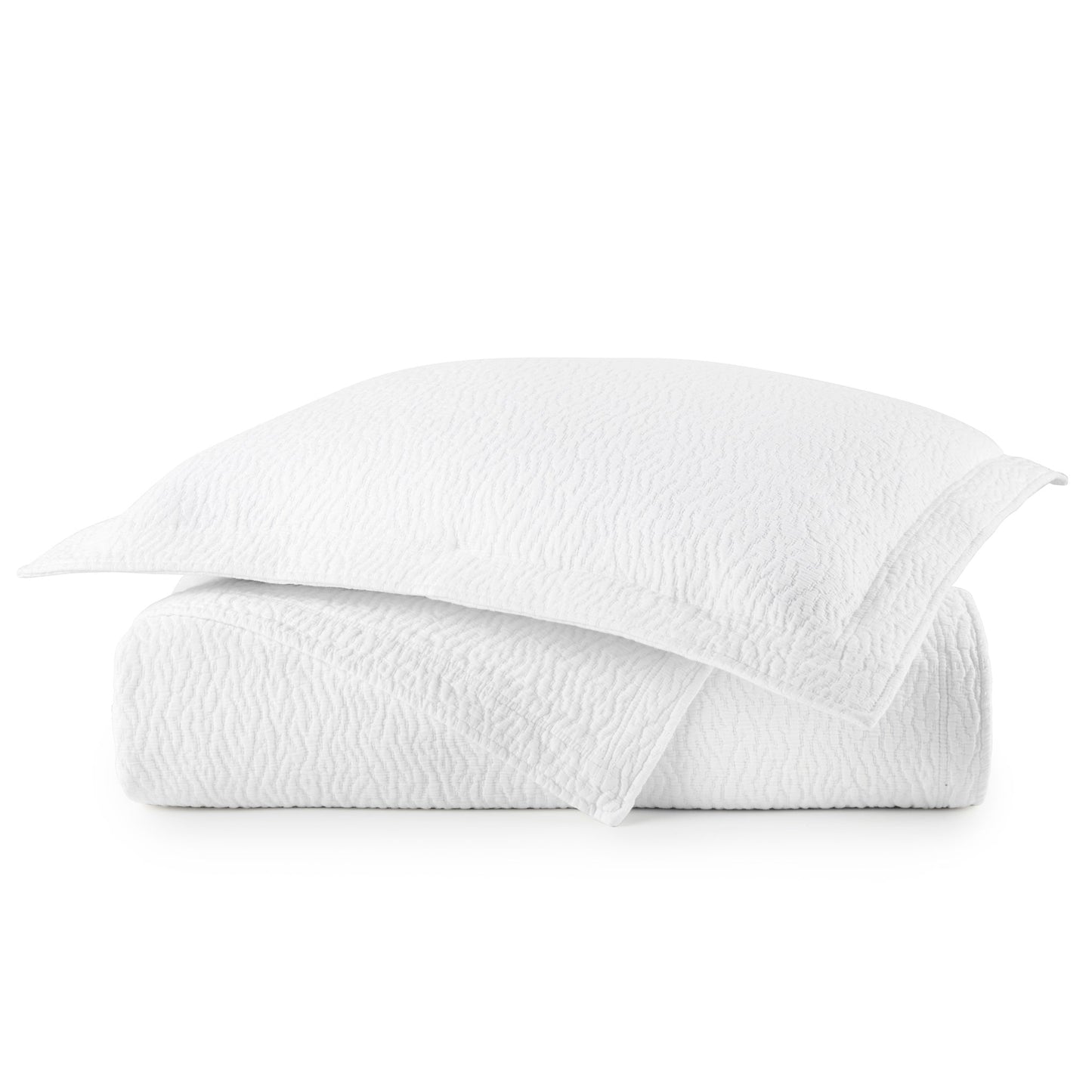 Silo Image of Peacock Alley Mia Stonewashed Matelassé Coverlet and Sham in Color White