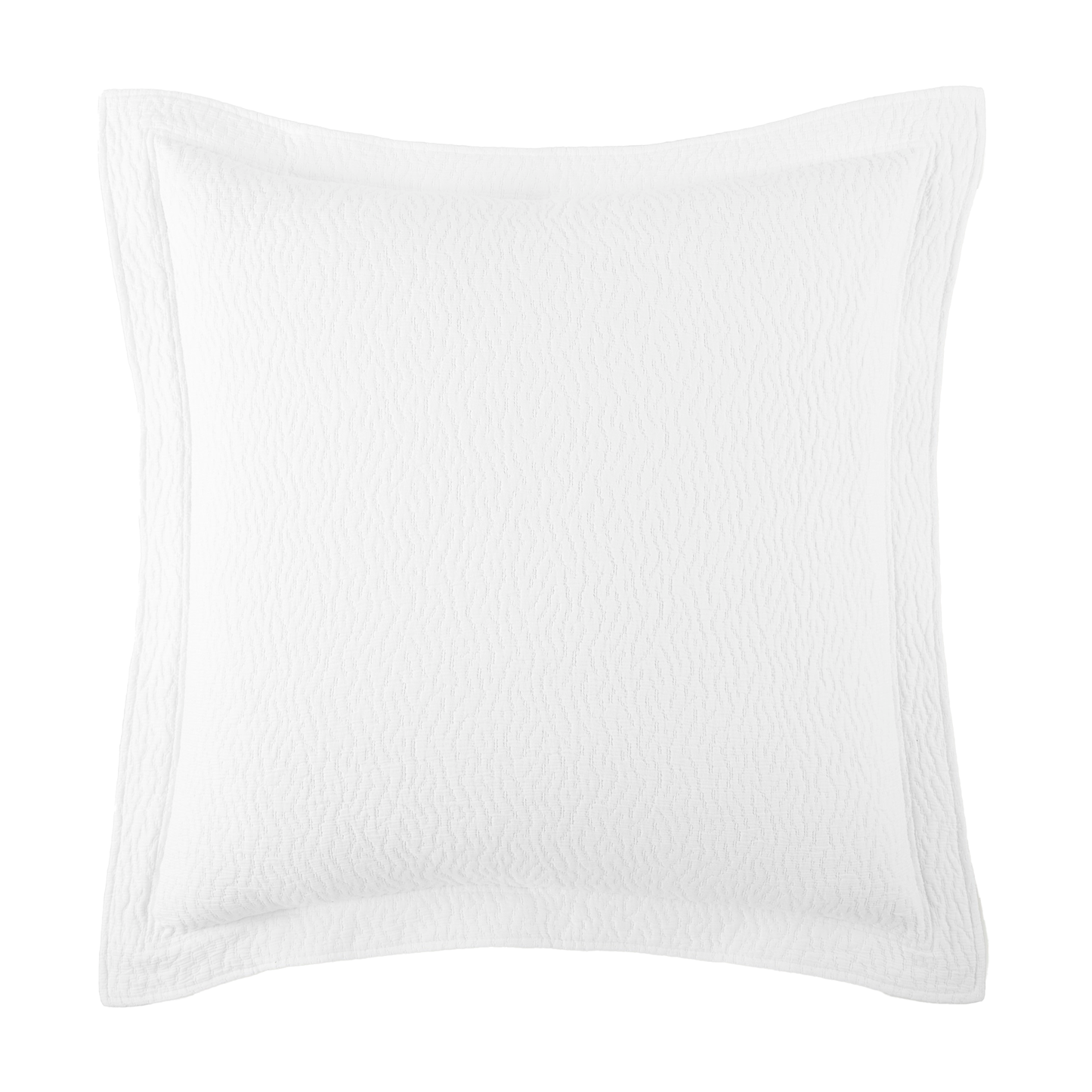 Euro Sham of Peacock Alley Mia Stonewashed Matelassé Bedding in Color White