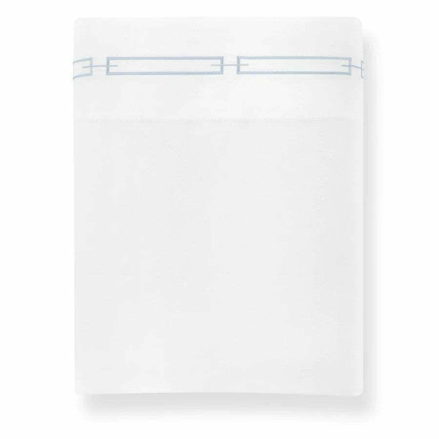 Peacock Alley Stanza Bedding Flat Sheet Sky Fine Linens