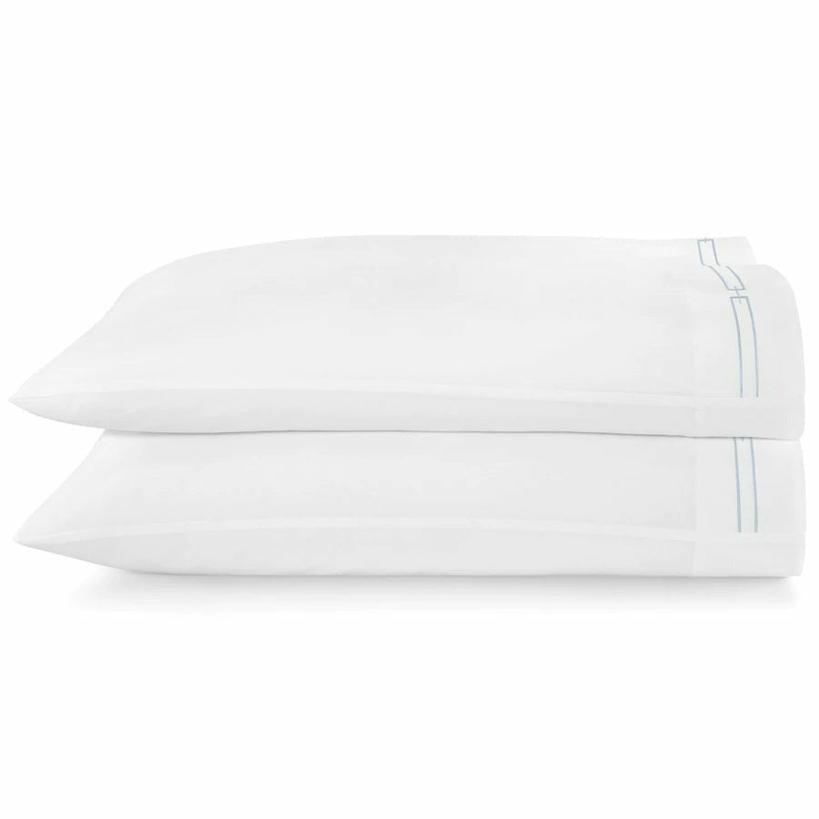 Peacock Alley Stanza Bedding Pillowcases Sky Fine Linens
