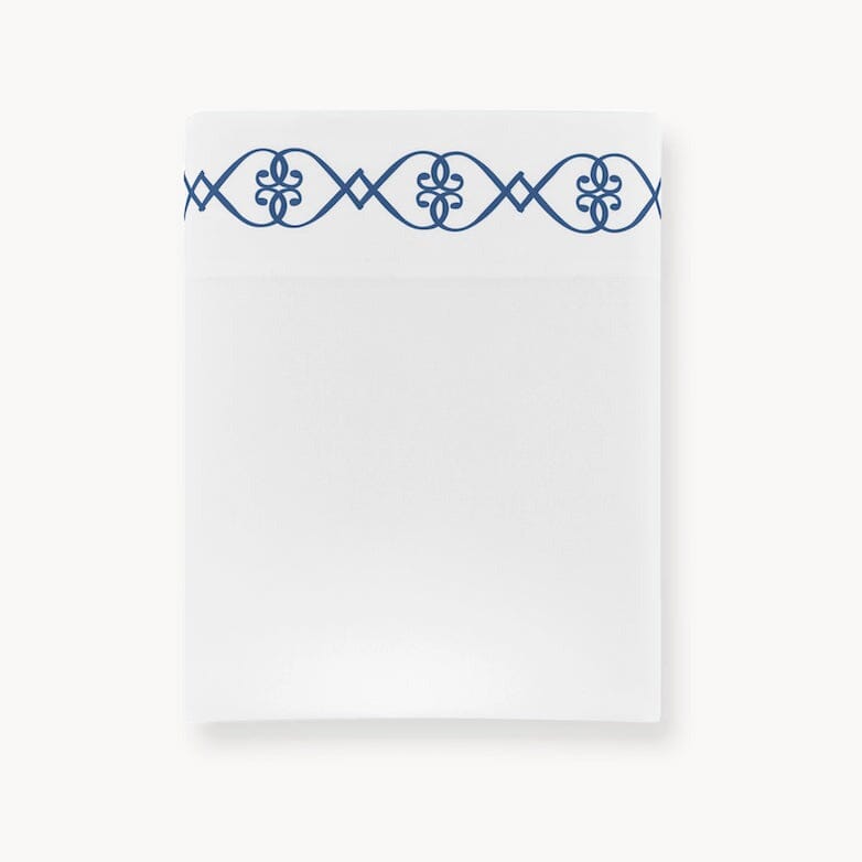 Flat Sheet | Peacock Alley Bedding | Concerto Indigo Cotton Bed Sheets at Fig Linens and Home