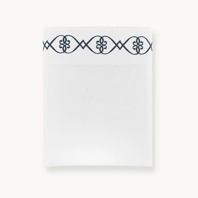 Flat Sheet | Concerto Navy Peacock Alley Sheets at Fig Linens and Home