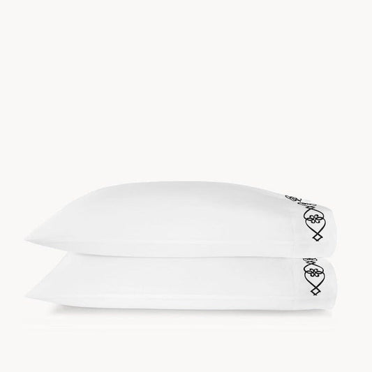 Peacock Alley Pillowcases | Concerto Black Cotton Bedding at Fig Linens and Home