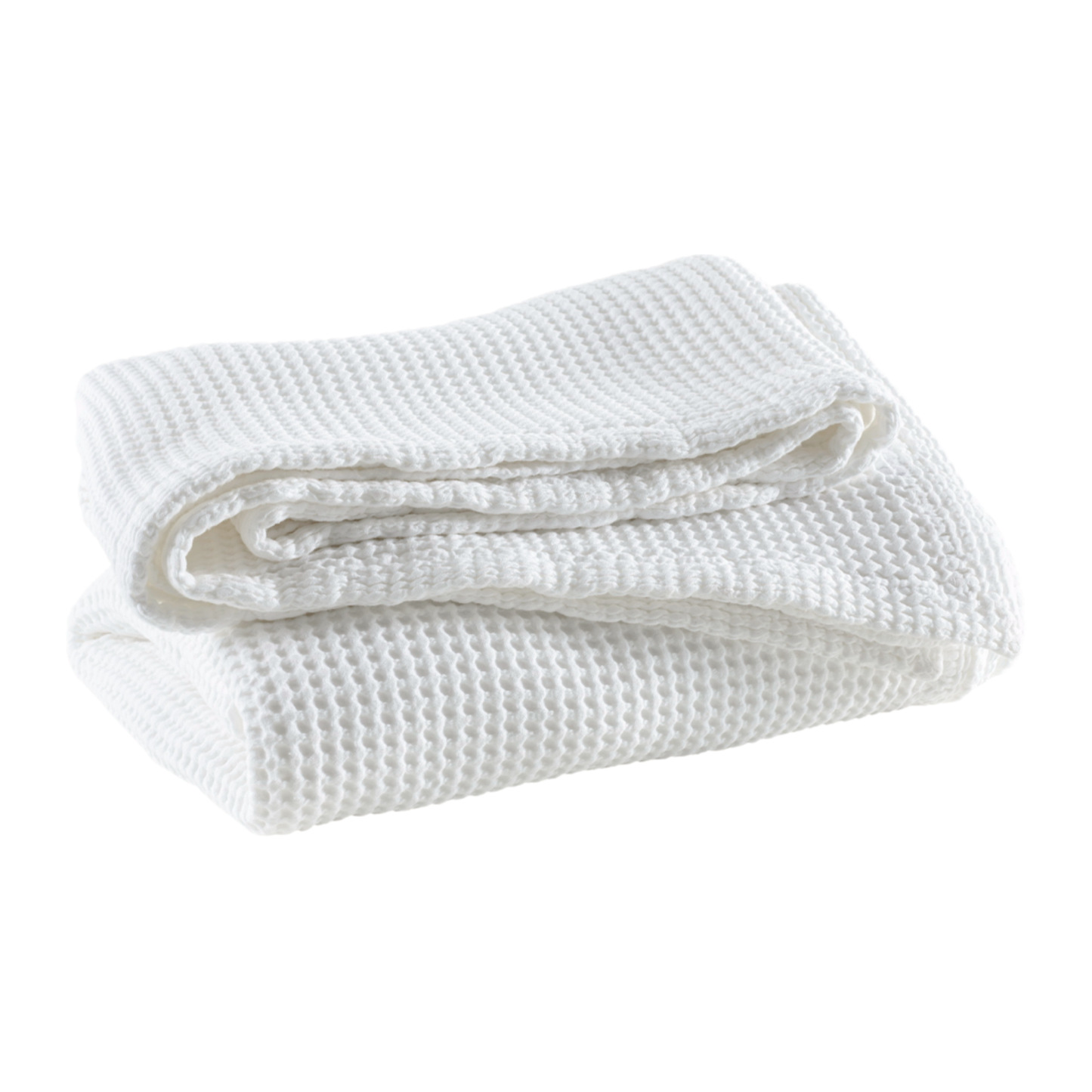 Folded Coverlet of White Pine Cone Hill Bubble Matelassé Fine Linen