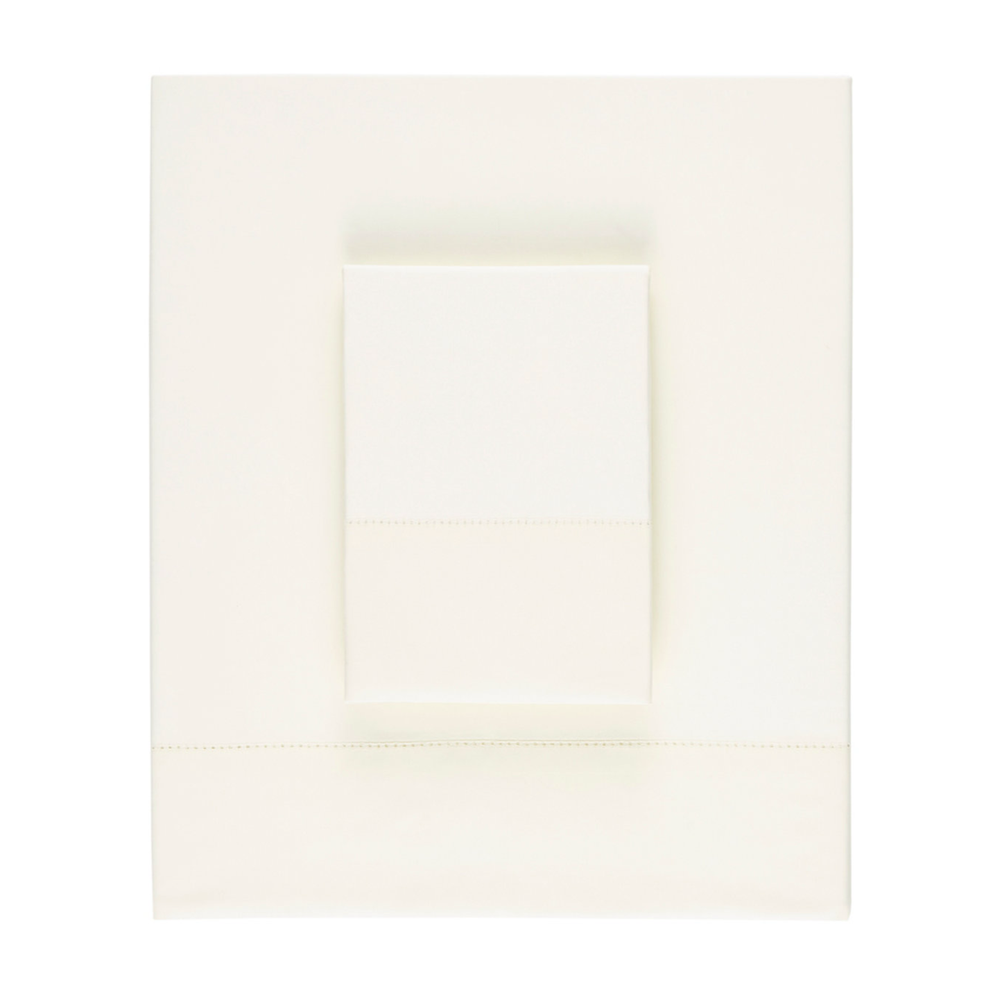 Folded Sheet Set of Ivory Pine Cone Hill Classic Hemstitch Bedding