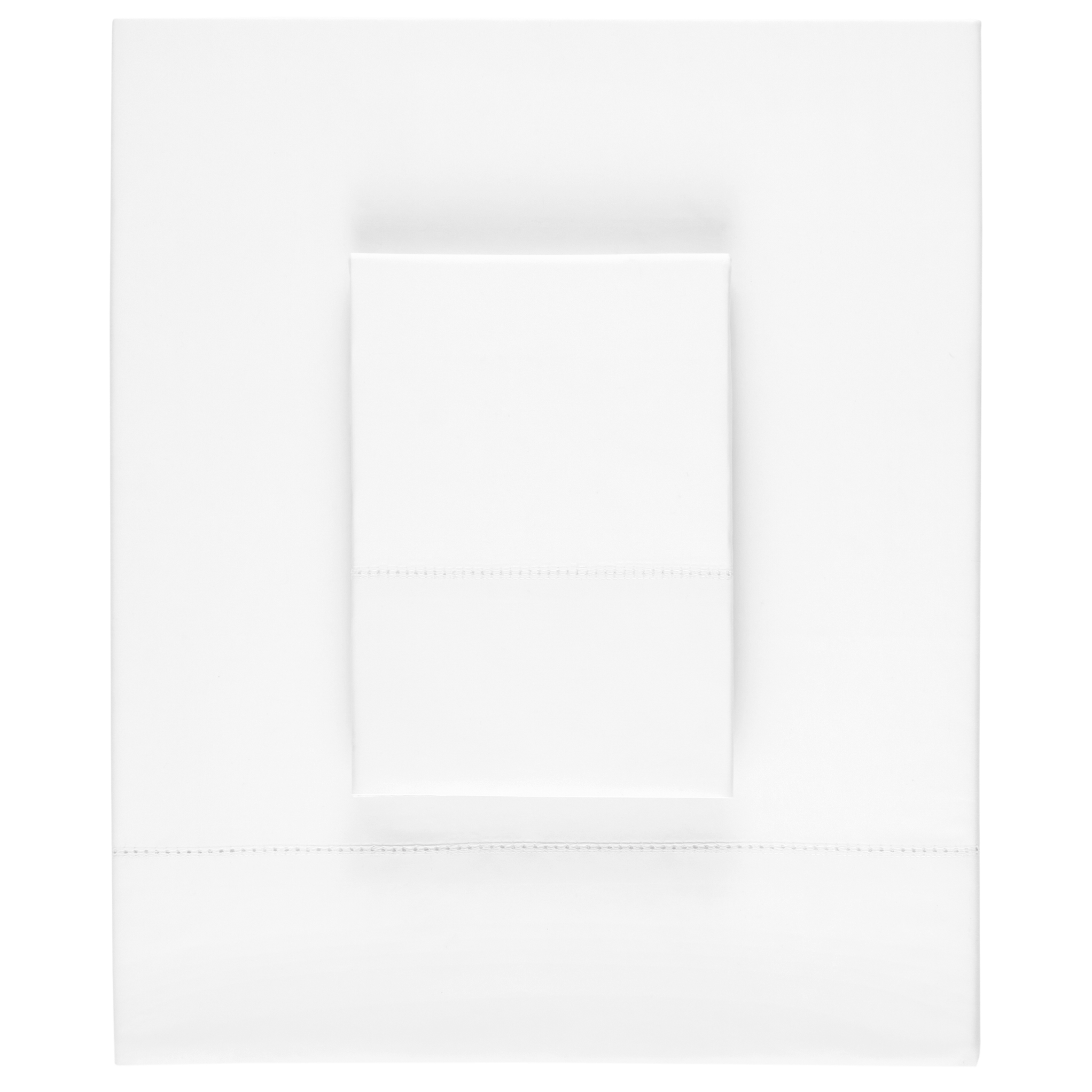 Folded Sheet Set of White Pine Cone Hill Classic Hemstitch Bedding