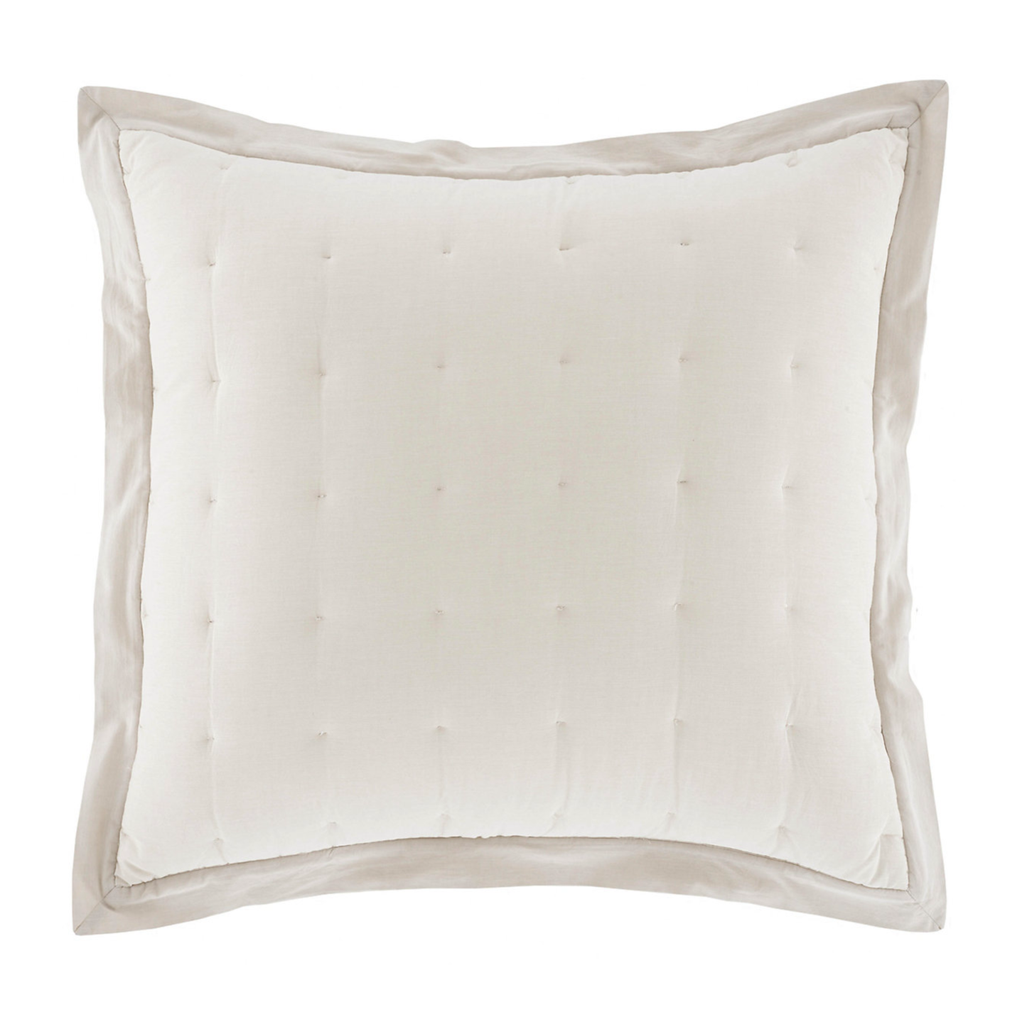 Euro Sham Silo of Natural Pine Cone Hill Cozy Cotton Puff Bedding