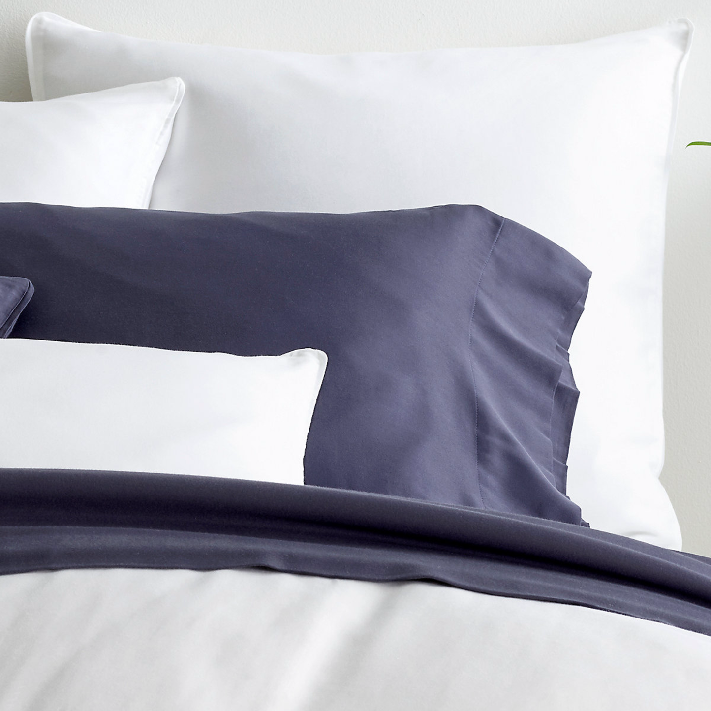 Shams Closeup of White Pine Cone Hill Essential Sateen Bedding