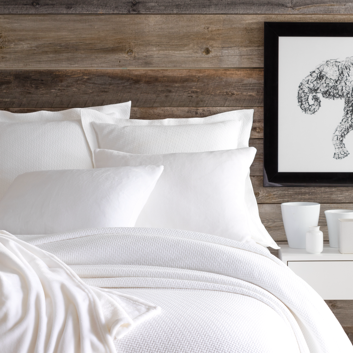 White Pine Cone Hill Interlaken Matelassé Coverlet & Shams Collection