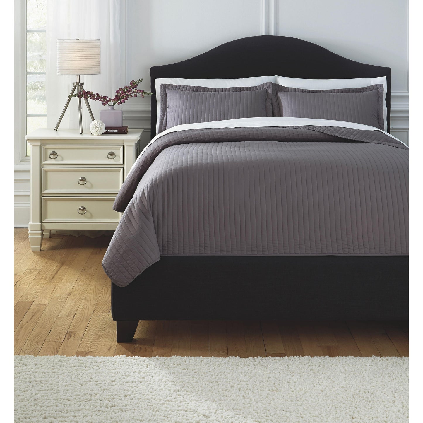 Raleda - Gray - Queen Coverlet Set
