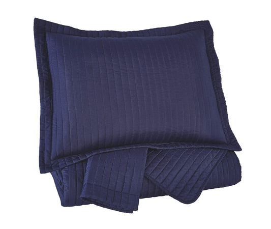 Raleda - Navy - King Coverlet Set