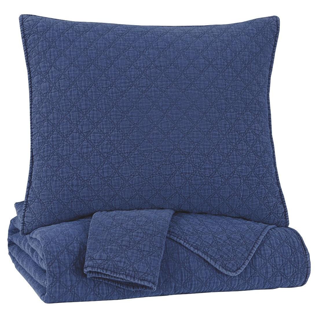 Ryter - Navy - King Coverlet Set