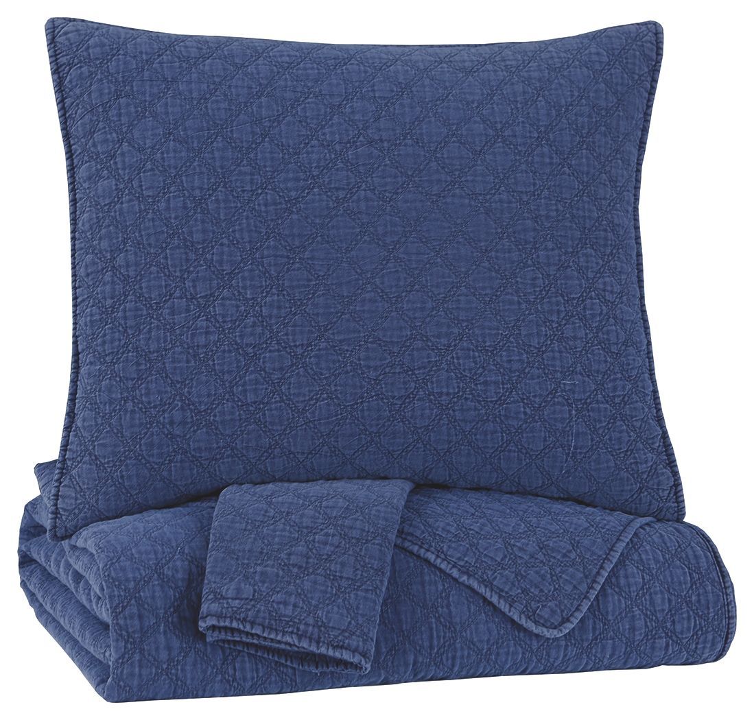 Ryter - Navy - Queen/full Coverlet Set