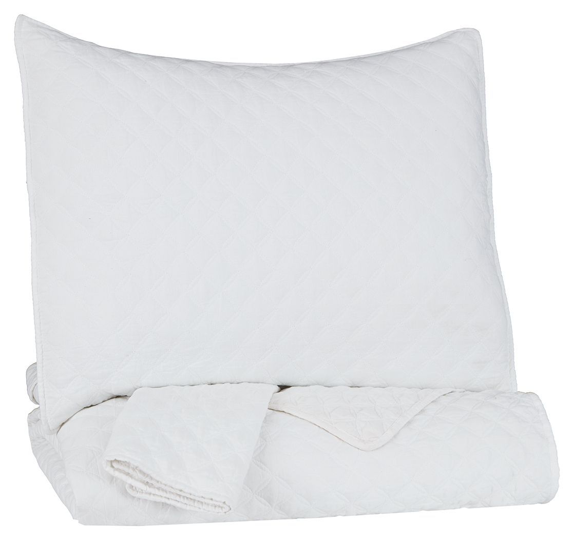 Ryter - White - Queen/full Coverlet Set