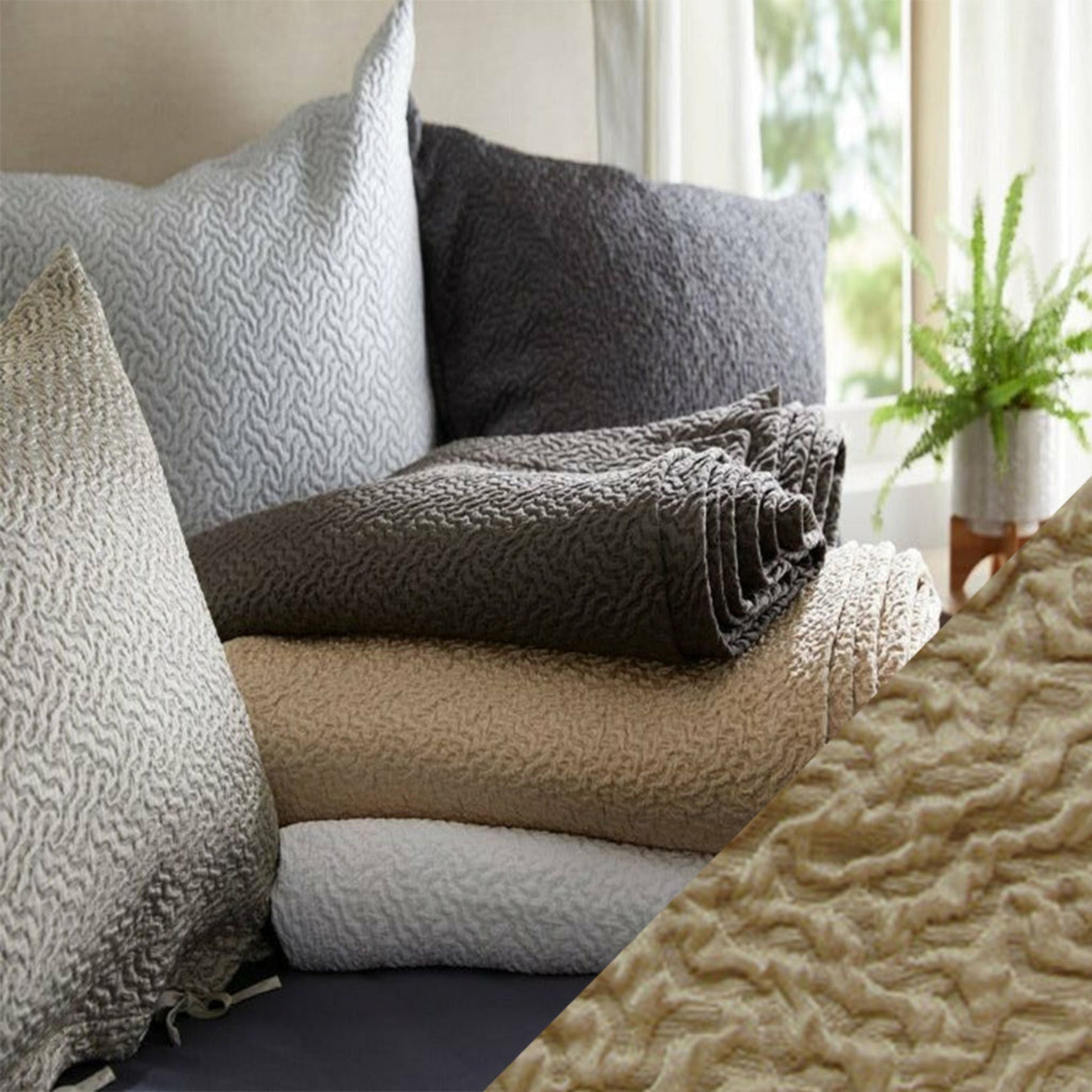 SDH Allegro Bedding Main Parchment Fine Linens