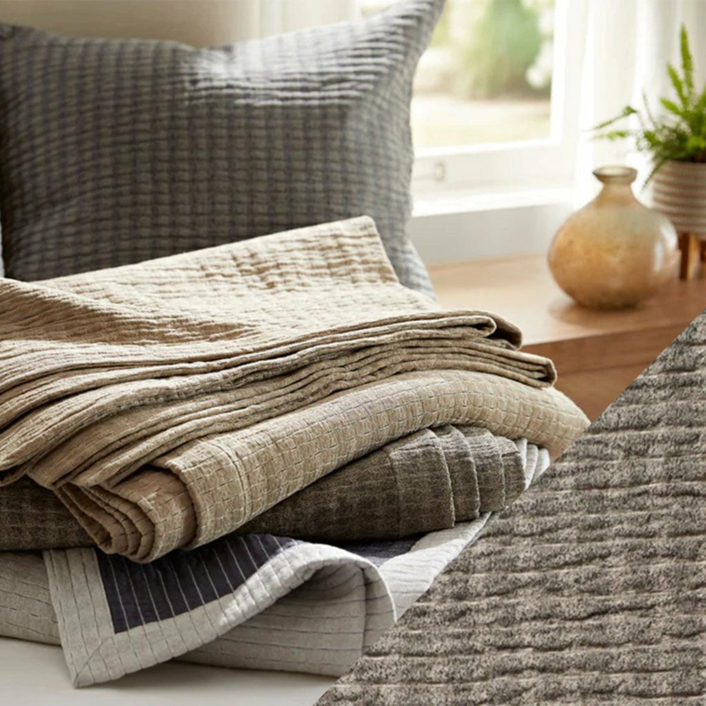 SDH Koji Bedding Main Ash Fine Linens