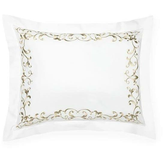 Sferra Griante Bedding Sham White/Oat Fine Linens