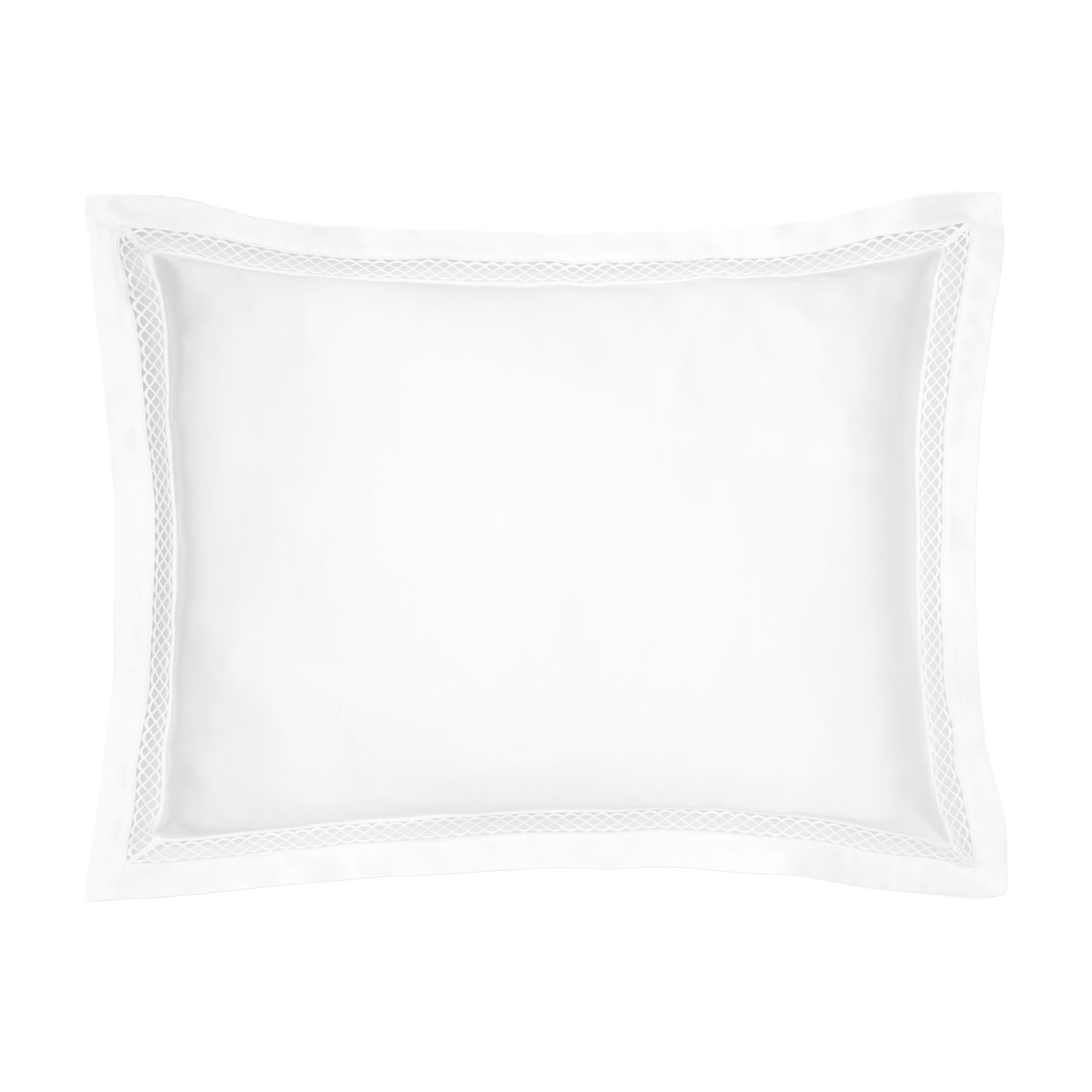 Sferra Giza 45 Ornato Bedding Sham White Fine Linens