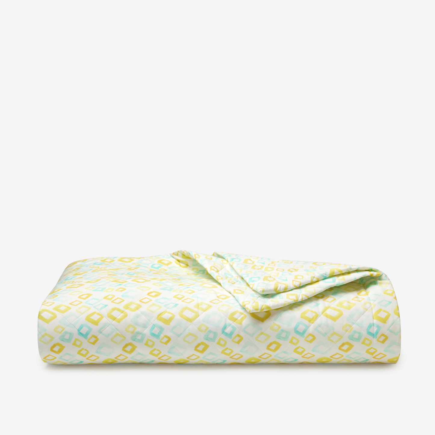 Silo of Sferra Geometrico Bedding Folded Quilt Aqua