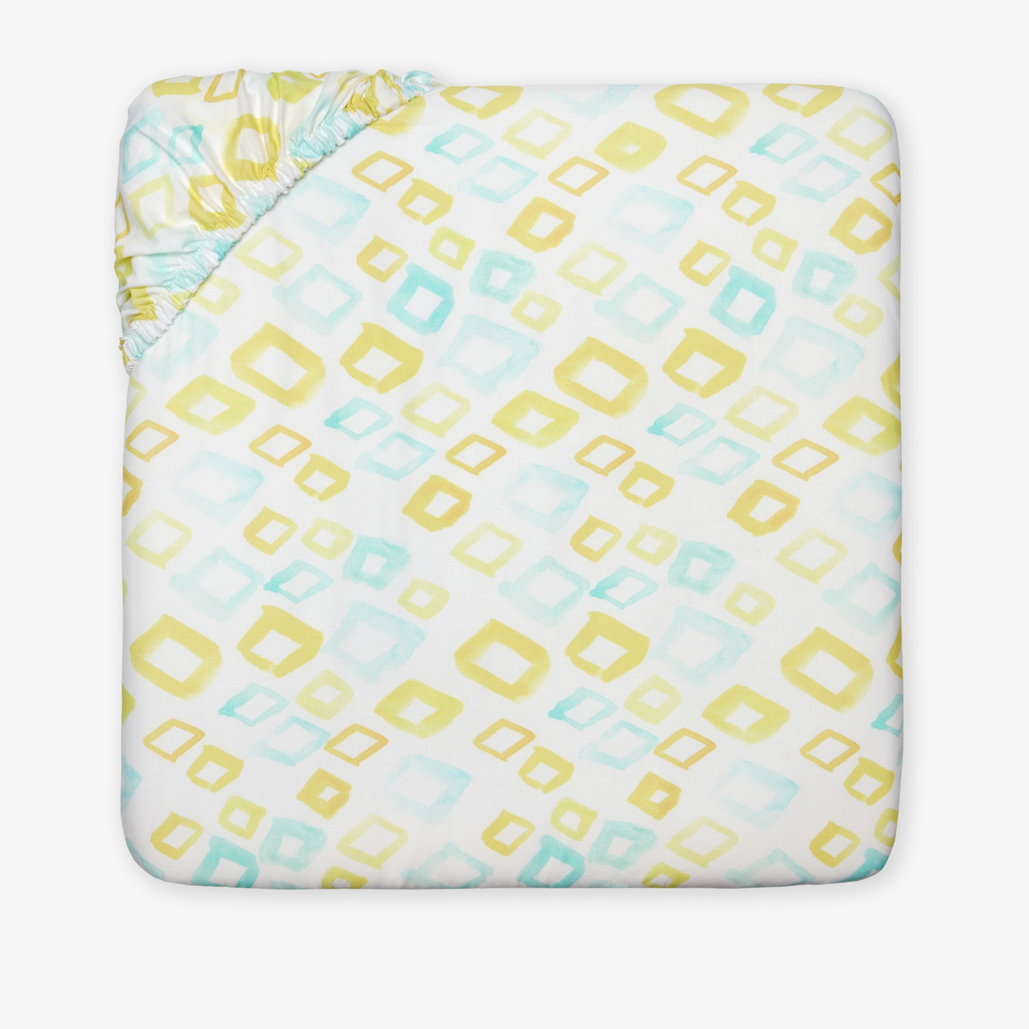 Silo of Sferra Geometrico Bedding Fitted Sheet Aqua