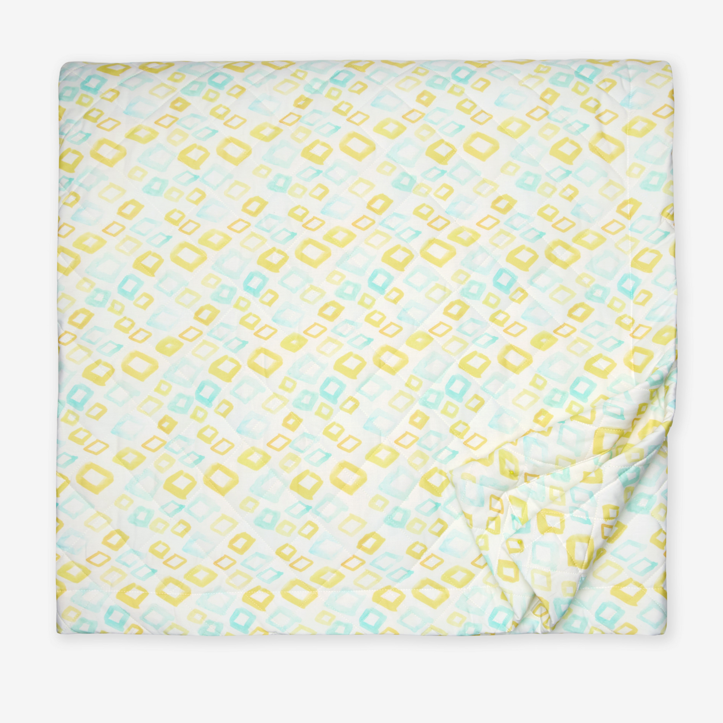 Silo of Sferra Geometrico Bedding Quilt Aqua