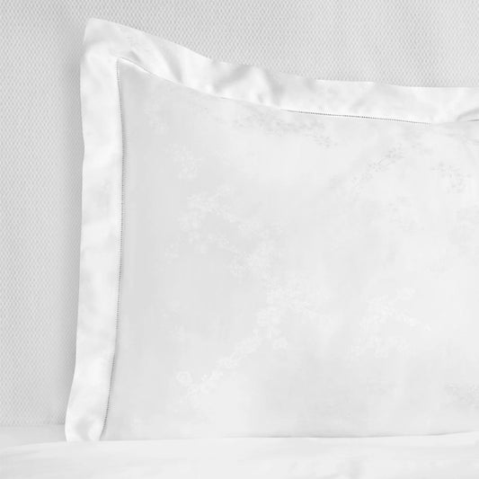 Sham of Sferra Giza 45 Natura Bedding White Color