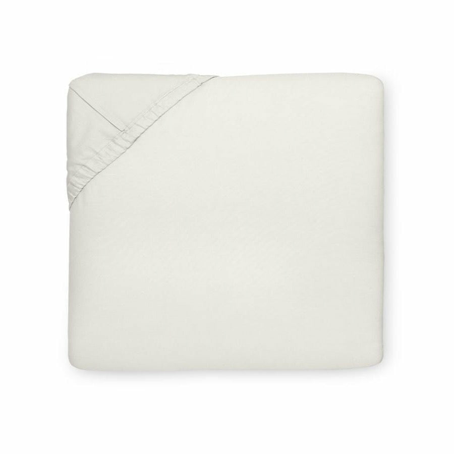Sferra Giza 45 Sateen Bottom Fitted Sheet Ivory Fine Linens
