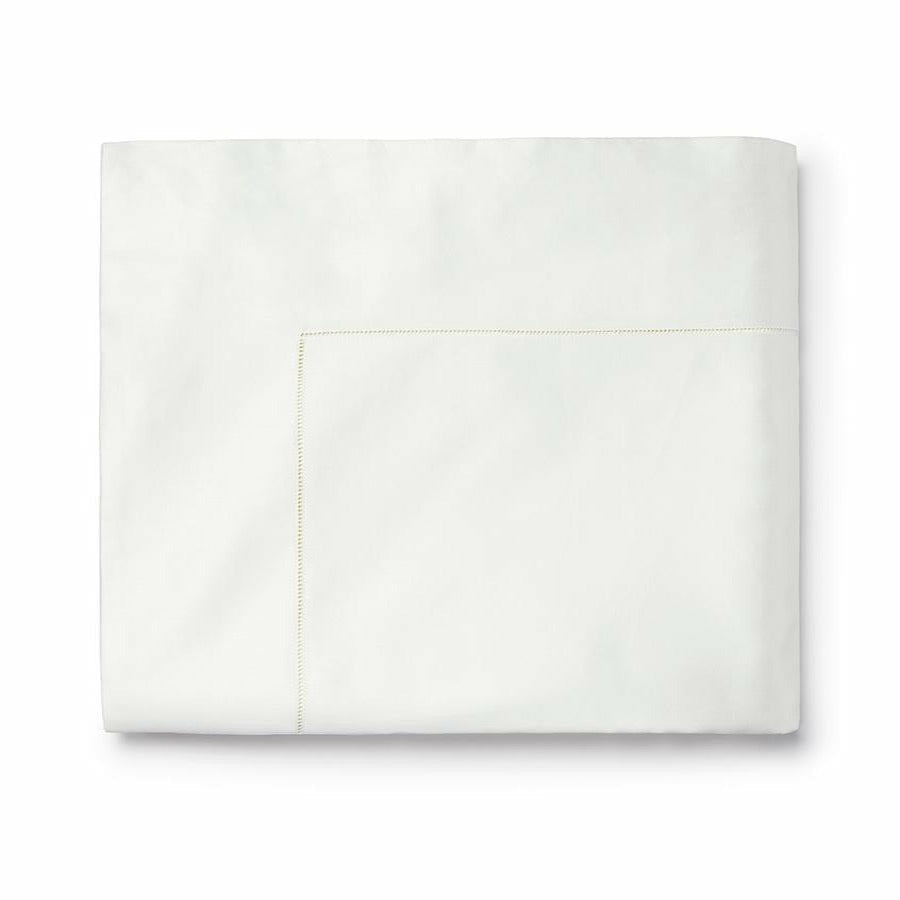 Sferra Giza 45 Sateen Queen Flat Sheet Ivory Silo Fine Linens