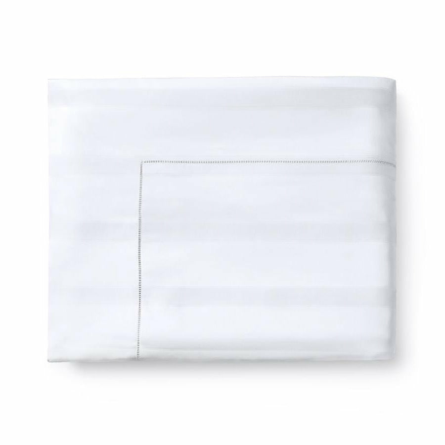 Sferra Giza 45 Stripe Bedding Duvet Cover White Fine Linens