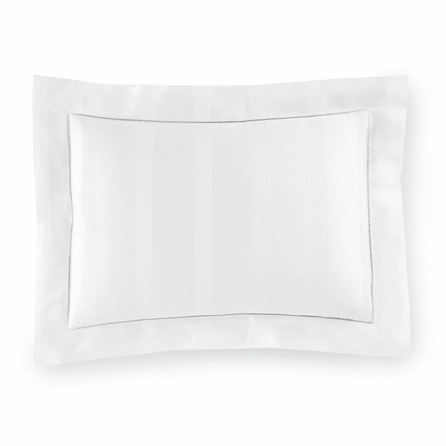 Sferra Giza 45 Stripe Bedding Sham White Fine Linens