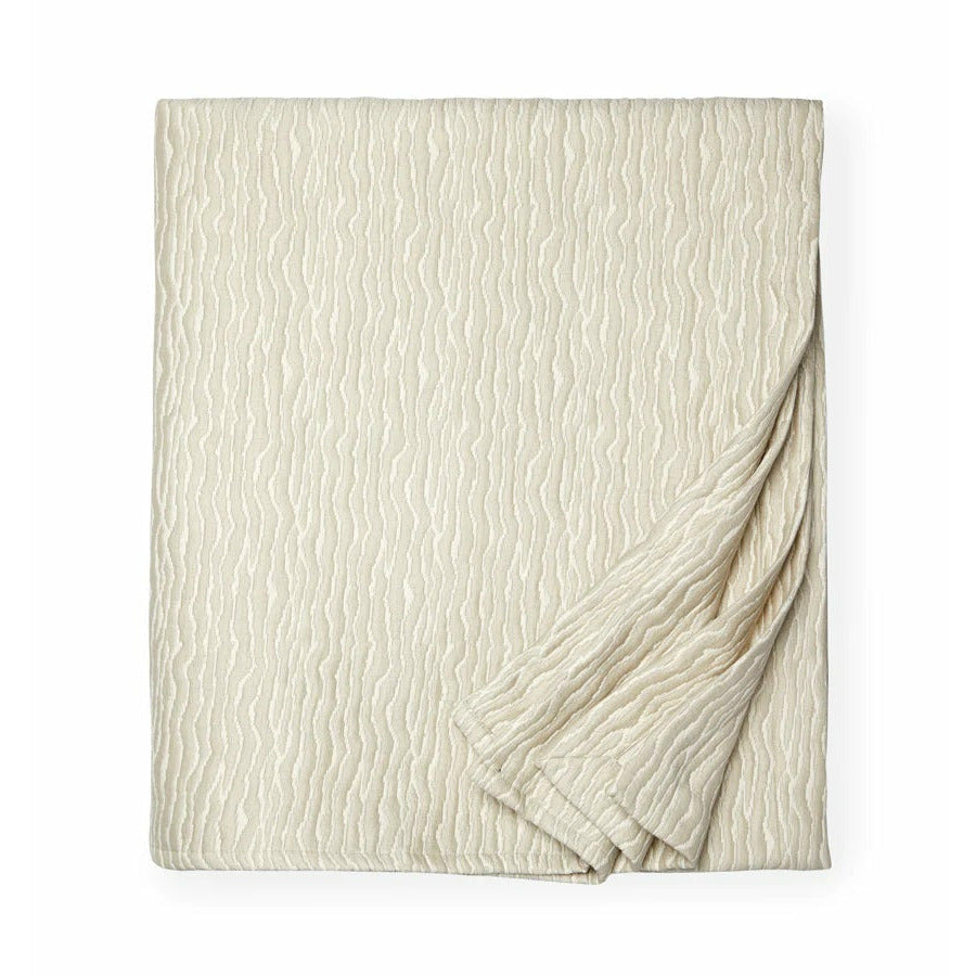 Sferra Ondate Bedding Coverlet Dark Khaki Fine Linens