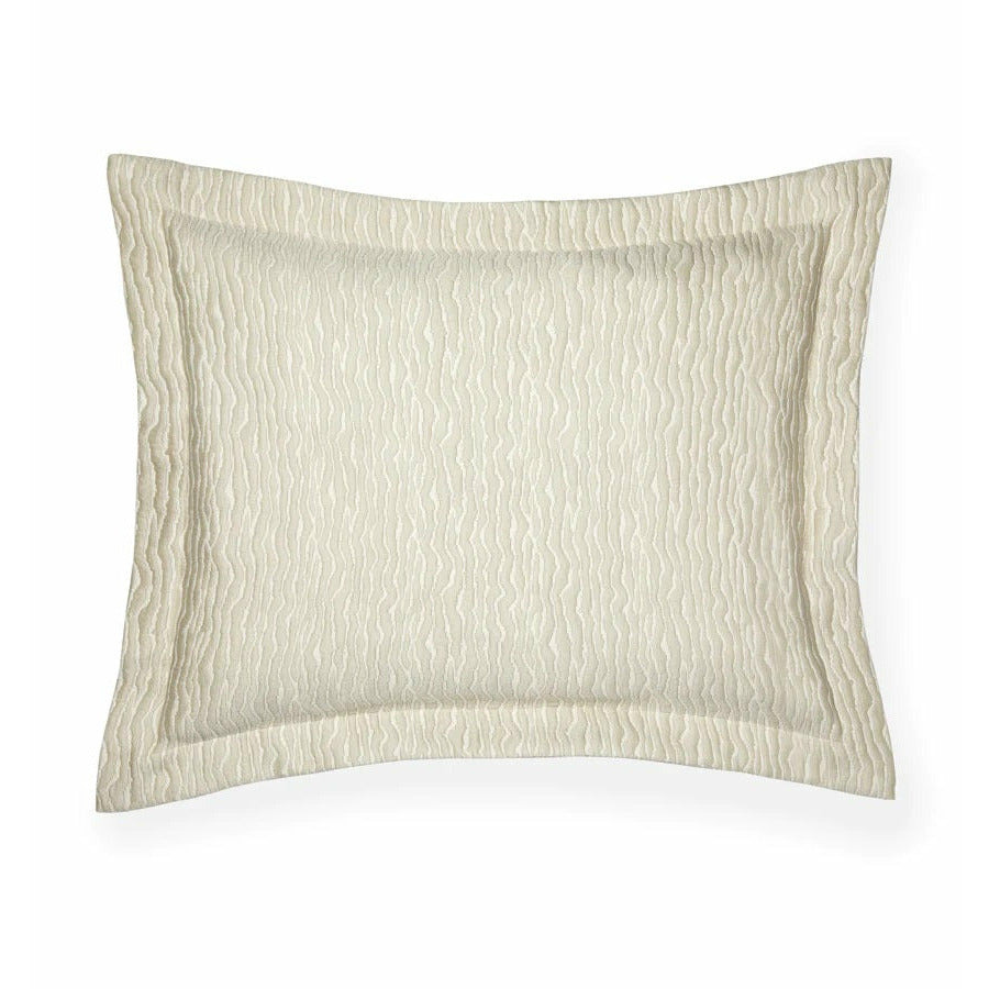 Sferra Ondate Bedding Sham Dark Khaki Fine Linens