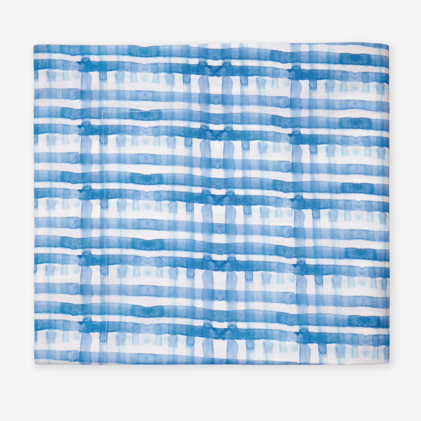 Silo of Flat Sheet of Sferra Plaidino Bedding in Clearwater Color