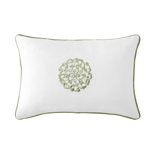 Silo Image of Sferra Storia Decorative Pillow in White/Willow Color