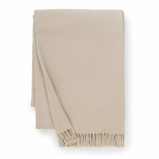 Sferra Celine Throw Blanket Main Taupe Fine Linens
