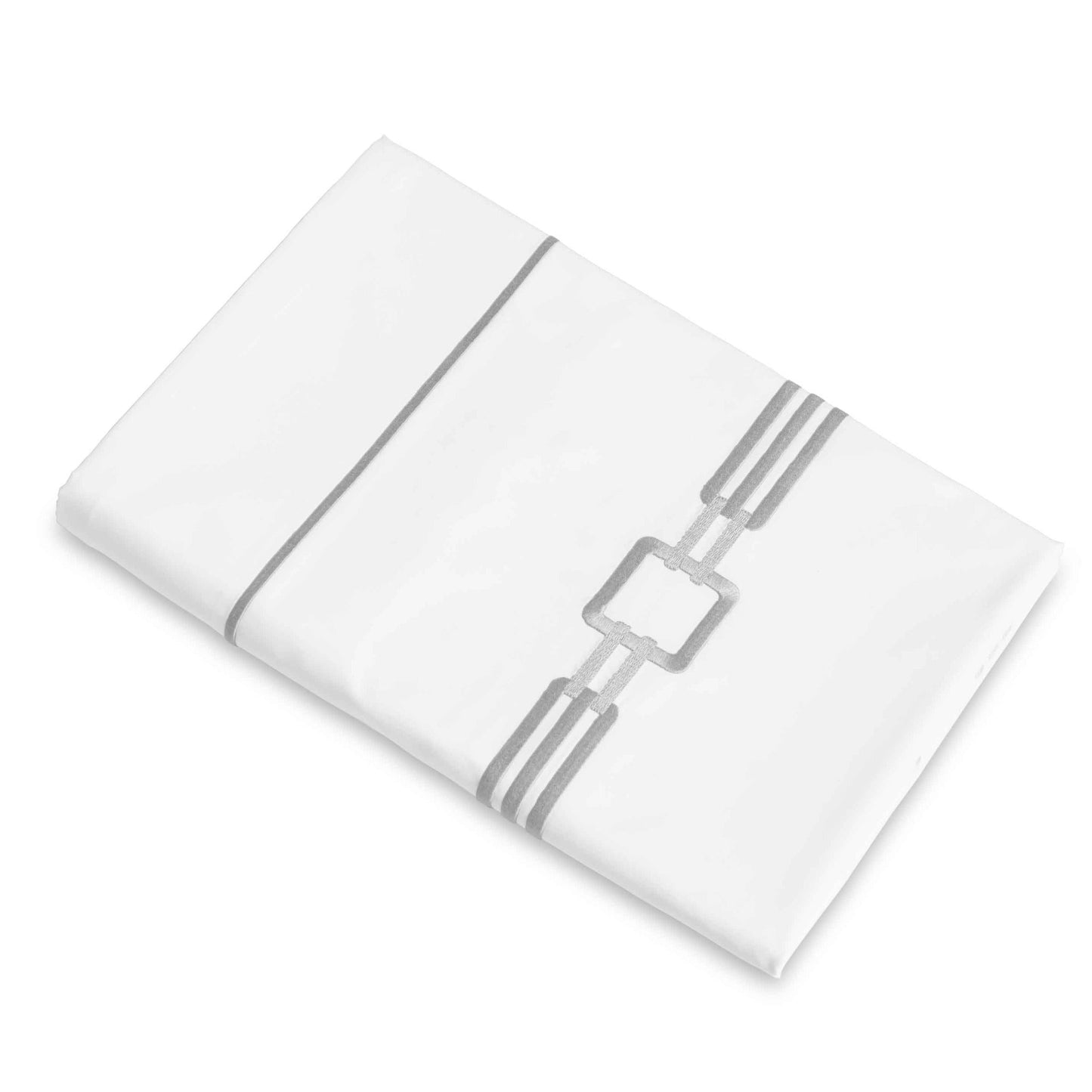 Clear Image of Signoria Retrò Flat Sheet in White/Dark Pearl Color