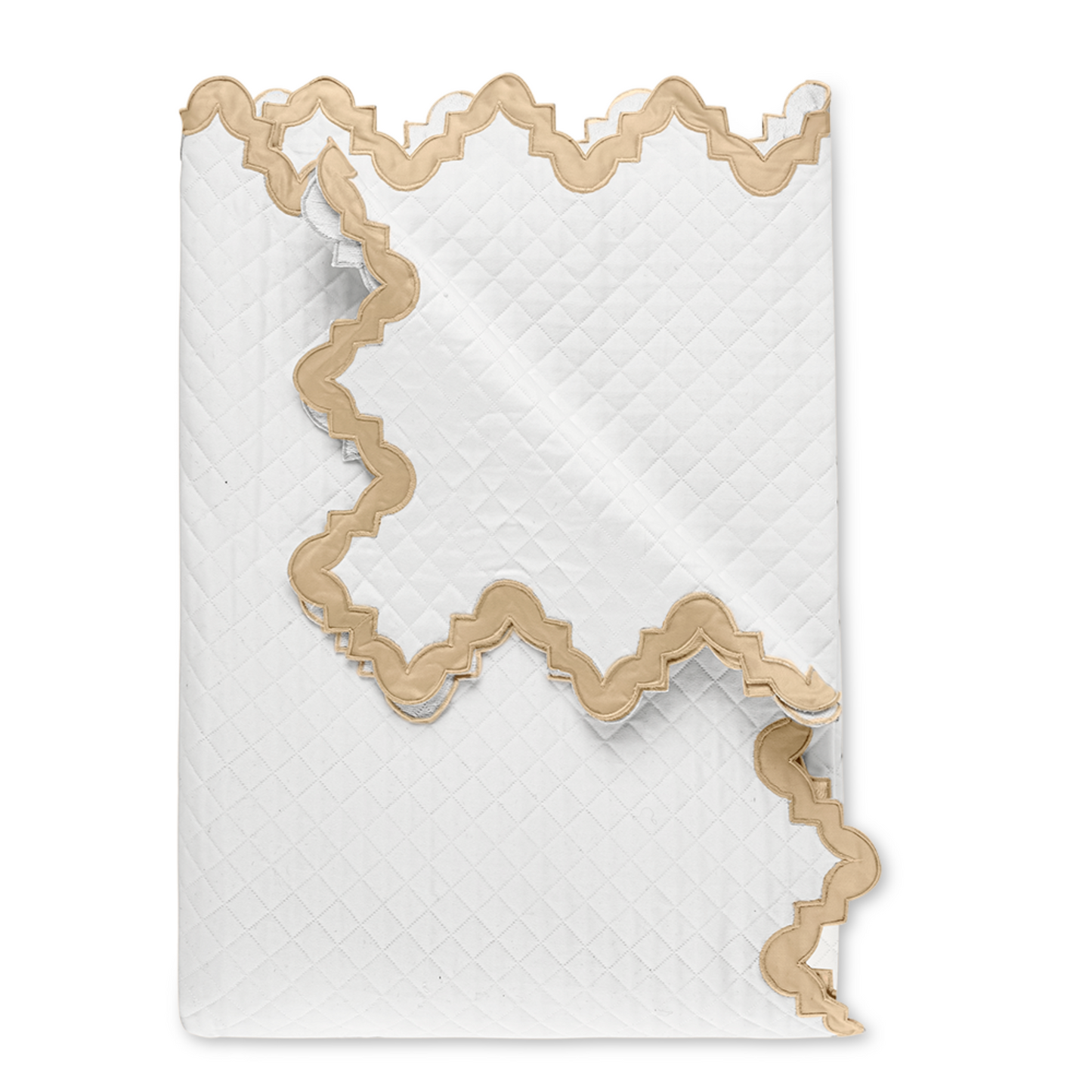 Silo Image of Matouk Aziza Matelassé Bedding Coverlet in Champagne Color