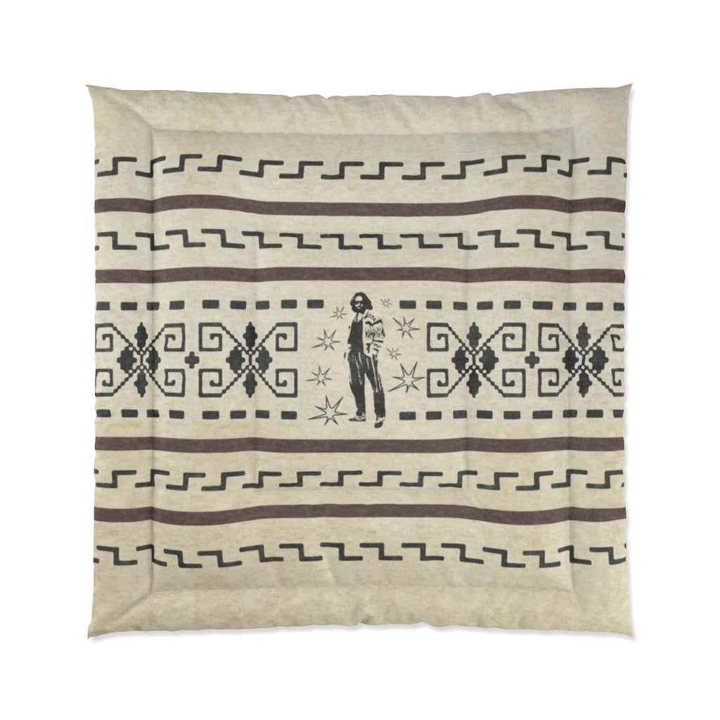 The Dude's Bed Comforter W/ Lebowski Icon