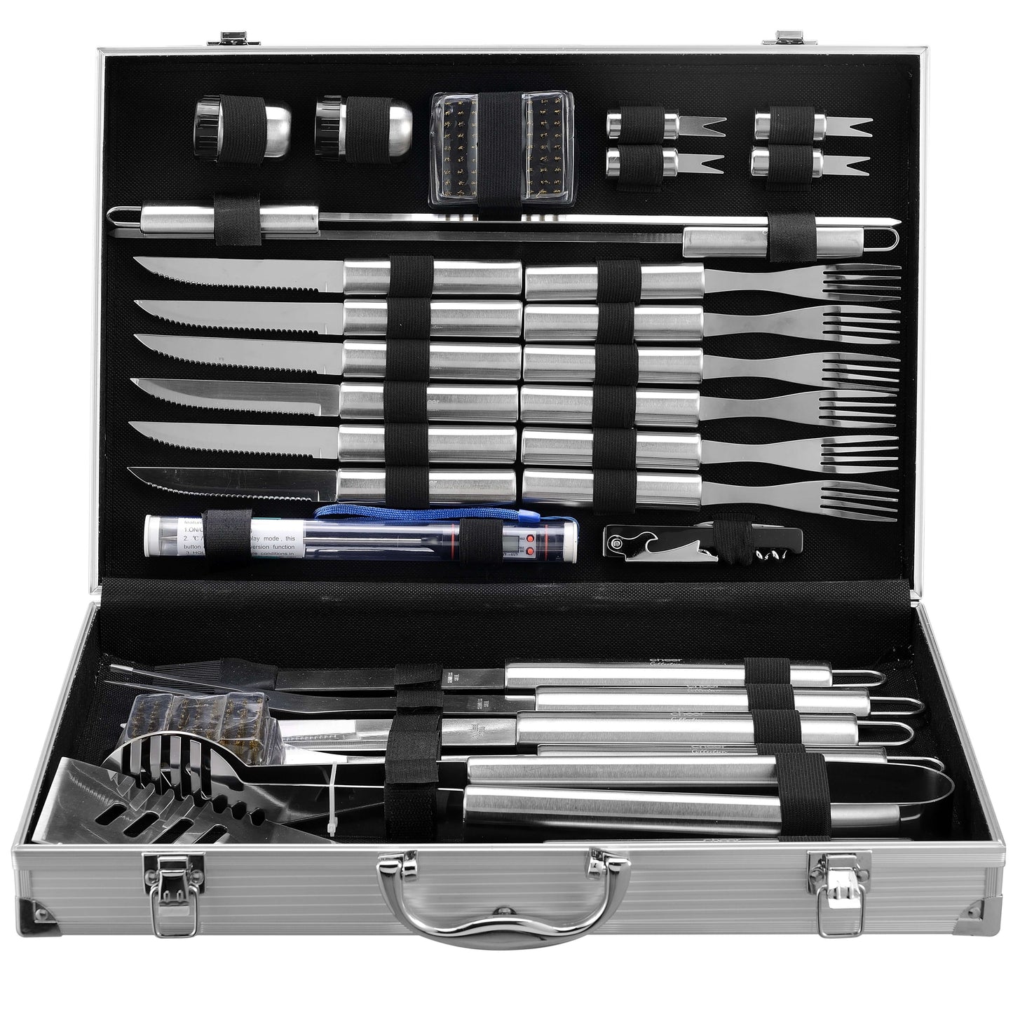 Cheer Collection 30 Piece BBQ Set with Aluminum Case