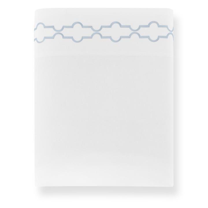 Tempo Sky Embroidered Sheets by Peacock Alley | Fig Linens and Home