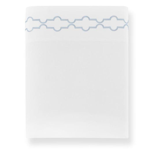 Tempo Sky Embroidered Sheets by Peacock Alley | Fig Linens and Home