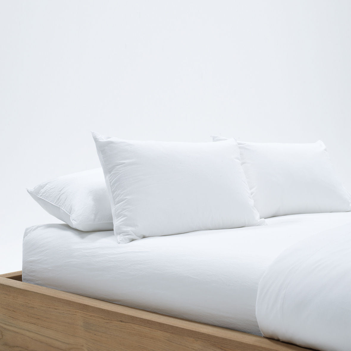 Set of 2 Cotton Pillow Shams - White