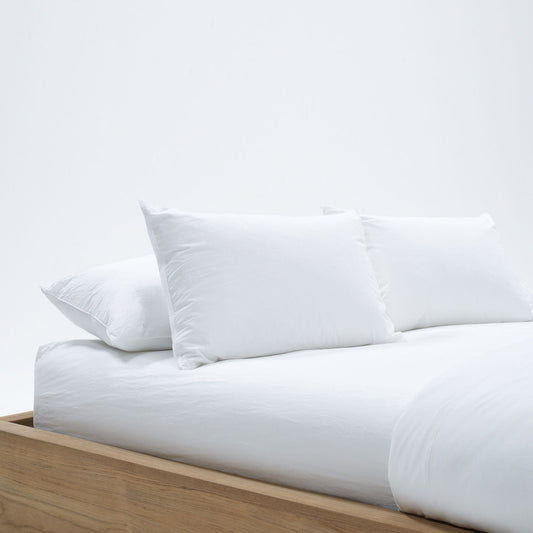 Set of 2 Cotton Pillow Shams - White